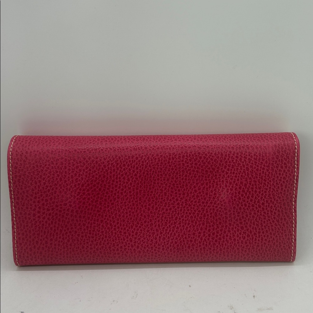 Gigliodoro Vintage Fuchsia Pink Pebbled Leather Bifold Wallet Clutch Purse 👛👛 - Picture 2 of 10